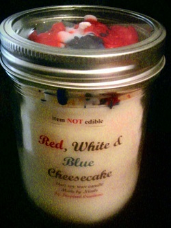 Red, White & Blue Cheesecake candle