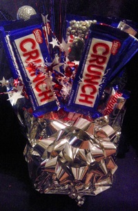 Red, White and Blue Nestle (R) Crunch Candy Bouquet