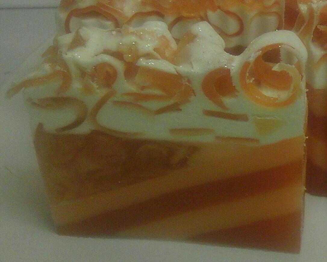 orange mango soap, orange soap, mango soap, melt and pour soap, glycerin soap, handmade soap, handcrafted soap