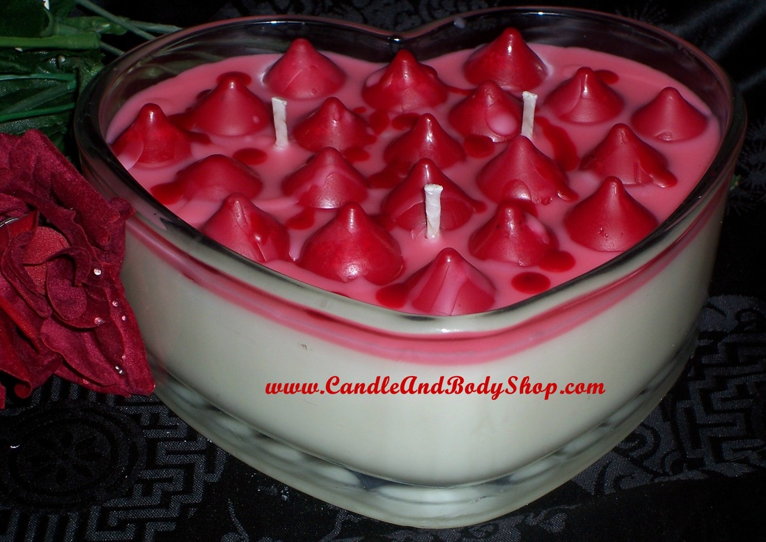 3 wick heart candle