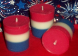 Red, White & Blue Votive Patriot Candles
